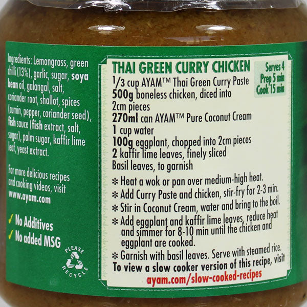 AYAM THAI GREEN CURRY PASTE 195G