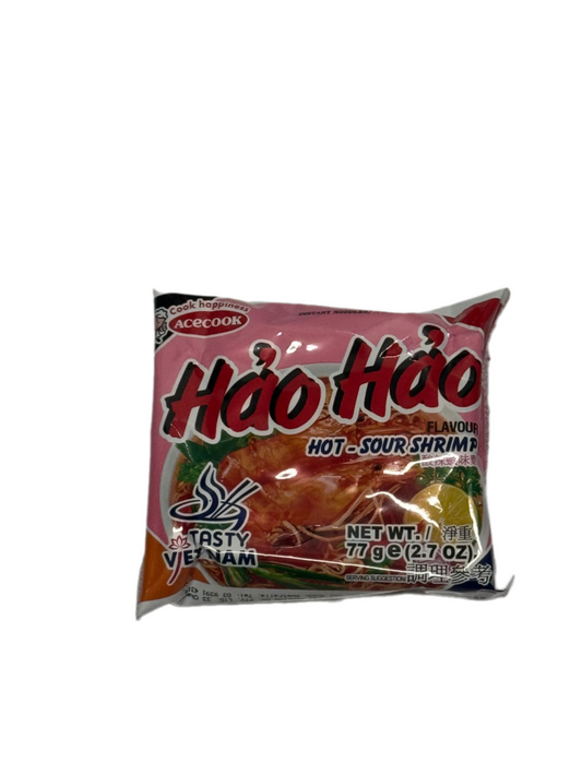 Acecook Hao Hao Instant Noodles With Hot & Sour Shrimp Flavour 77g